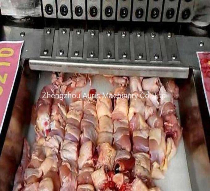 Máquina de corte en cuadritos con carne y hueso entera de la tajada de cordero del filete de la cortadora del pollo tomatero del cortador automático del cubo