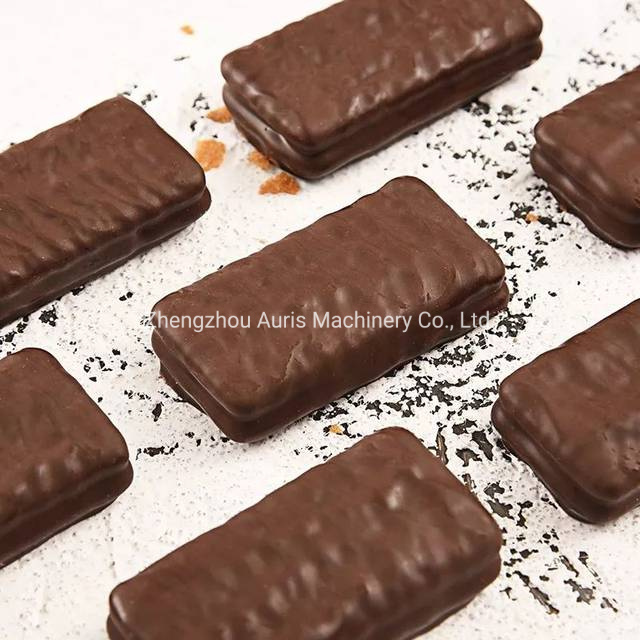 Línea automática completa chocolate del Enrober del caramelo de chocolate que envuelve la máquina con el túnel de enfriamiento