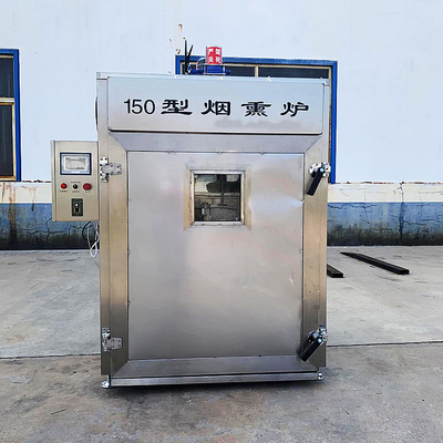 Estufa de los pescados del lote de la máquina 304ss 150kg de los pescados comerciales del PLC que fuma