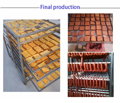 El aire del lote de la máquina 50kg de la carne que fumaba Sus304 secó los pescados que fumaban a Oven House