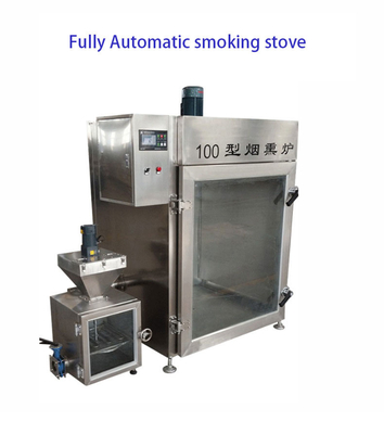 máquina que fuma de los pescados industriales de la máquina 30kw de la carne del lote que fuma 100kg