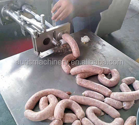 salchicha 300kg/H que hace la carne de vaca de la máquina que anuda la máquina del tornado de la salchicha