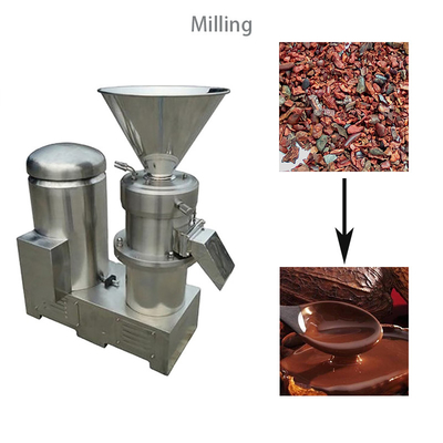 cadena de producción del polvo de cacao de 24kw Bean To Bar Chocolate Machine 200kg
