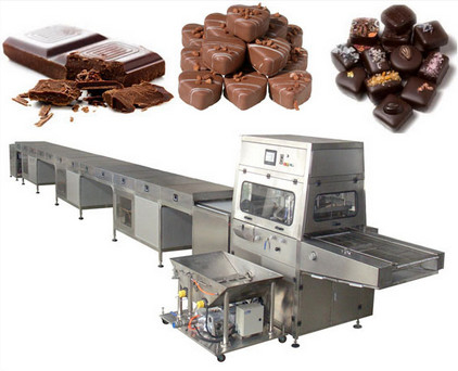 Nueces que moderan la máquina 150kg de la fabricación de chocolate por el bocado de la hora que envuelve la máquina