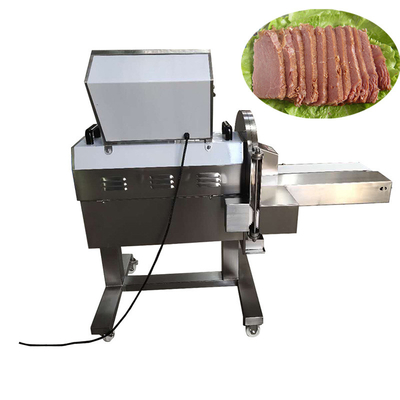 Cortadora desigual de corte en cuadritos cocinada de la pechuga de pollo de la rebanadora de la carne 0,77 kilovatios