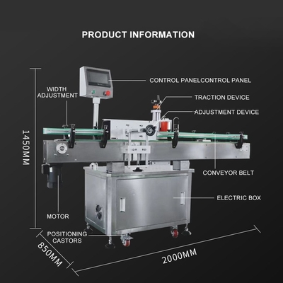 Aplicador automático de la etiqueta de la botella de la máquina de etiquetado de la botella de la etiqueta engomada para los envases de cristal plásticos