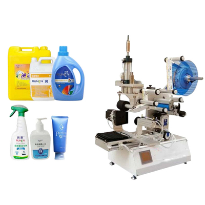 Máquinas de etiquetado rotatorias multifuncionales semiautomáticas alrededor de la máquina de etiquetado de doble cara de la botella plana